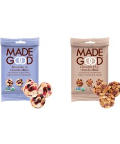 MadeGood Granola Minis Club Pack (20 ct, 0.85 oz. each); 10 Bags Chocolate Chip and 10 Bags Mixed Berry Granola Minis; Vegan, Gluten-Free, Allergy-Friendly, Organic, Non-GMO Snacks 12 71MZzWgkRaL