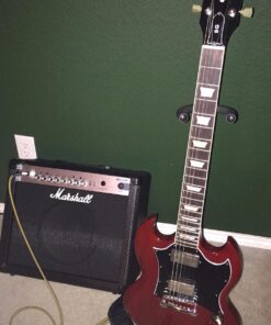 GLS Audio Instrument Cable - Amp Cord for Bass & Electric Guitar - Straight to Right Angle 1/4 Inch Instrument Cable - Brown/Yellow Braided Tweed, 6ft 6 Ft. Right-Angle Gold 39 71MaErDLh1L 1