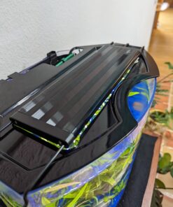 Tetra Crescent aquarium Kit 5 Gallons, Curved-Front Tank With LEDs,black 5-Gallon 22 71MasqCDJwL