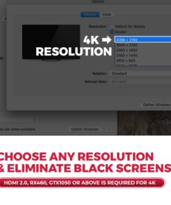 BUYMINERS.CA 4K HDMI Dummy Plug - Virtual Monitor Display Emulator, Headless Display Adapter Supports up to 3840x2160@60Hz, 1080@120Hz DVI EDID Emulator (Single) Single 18 71Masta5BFL
