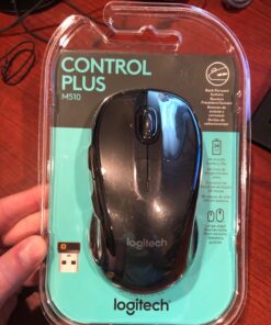 Logitech M510 Wireless Computer Mouse – Comfortable Shape with USB Unifying Receiver, with Back/Forward Buttons and Side-to-Side Scrolling, Dark Gray 44 71MaxFGGsL