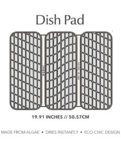 Dorai Home Dish Pad – Collapsible Kitchen Dish Drying Mat – Wrapped in Silicone Webbing to Protect Dishes – Dries Instantly – Modern and Stylish – Minimal Design to Match Any Countertop – Sandstone 22 71MbNIRfIL