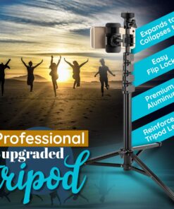 GearLight Ring Light - 10" Selfie Tripod Stand with LED Lights, Dual Phone Holders, Adjustable Height and Lighting for Recording, Makeup & Photography - Cute Room Decor Stuff & Gifts For Teen Girls 10 inch 27 71Mbia2DLfL