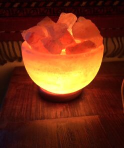 IndusClassic LFB-04 Fire Bowl Himalayan Pink Crystal Rock Salt Lamp 6~9 lbs with Dimmer Control Switch, Quality Gift Packaging 26 71MbpoU4R L