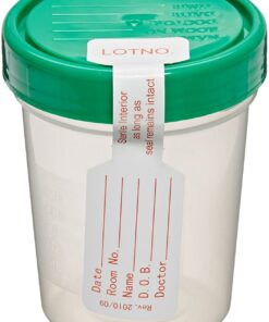 Sterile Specimen Cups, Set of 12, Screw Cap, Tamper Evident, 4 oz. 12 Count (Pack of 1)