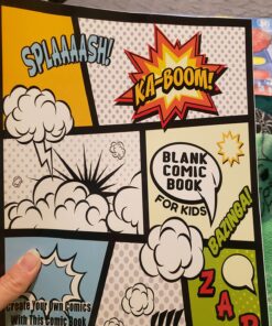 Blank Comic Book For Kids : Create Your Own Comics With This Comic Book Journal Notebook: Over 100 Pages Large Big 8.5" x 11" Cartoon / Comic Book With Lots of Templates (Blank Comic Books) Paperback 15 71McxXcrFKL