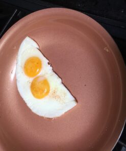 Red Copper 10 inch Pan by BulbHead Ceramic Copper Infused Non-Stick Fry Pan Skillet Scratch Resistant Without PFOA and PTFE Heat Resistant From Stove To Oven Up To 500 Degrees 1 25 71Md2eww9KL