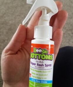 Diaper Rash Cream Spray by Boogie Bottoms, Travel Friendly No-Rub Touch Free Application for Sensitive Skin, from The Maker of Boogie Wipes, Over 200 Sprays per Bottle, 1.7 oz 46 71MdBN9wh8L