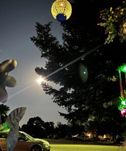 Homeimpro Solar Big Lantern Hanging Garden Outdoor Waterproof Decorative Lights Metal Table Lamp for Patio, Yard, Christmas Gift, 2023 New Updated Bottom Pattern (1Pack, Teal Blue) 36 71MdO0I5DrL