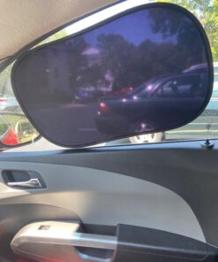 kinder Fluff Car Window Shade (4Pack)-The Only Certified Car Window Sun Shade for Baby Proven to Block 99.95% UVR - Mom's Choice Gold Award Winning - Car Seat Sun Protection 20x12in (51x31cm) 2 Semi Transparent + 2 Transparent 39 71MdfQLUSKL