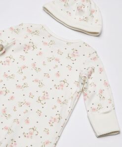 Little Me Girls' 2-Piece Gown & Hat Set 0-3 Months Vintage Rose 15 71Mds4oD9lL 2