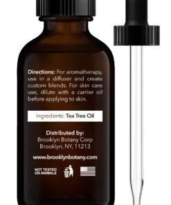 Brooklyn Botany Tea Tree Essential Oil – 100% Pure and Natural – Therapeutic Grade Oil with Dropper - for Aromatherapy and Diffuser - 1 Fl. OZ 1.00 Fl Oz (Pack of 1) 15 71MeL FoSwL