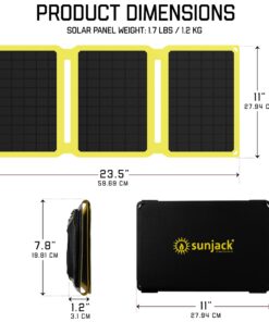 SunJack 25 Watt Foldable IP67 Waterproof ETFE Monocrystalline Solar Panel + 2X 10000mAh Power Banks with USB-A and USB-C for Cell Phones, Tablets and Portable for Backpacking, Camping, Hiking 19 71MeugqInlL