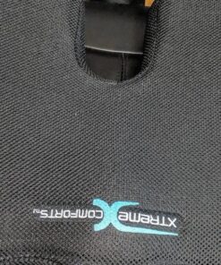 Xtreme Comforts Seat Cushion, Office Chair Cushions - Pack of 1 Padded Foam Cushion w/Handle for Desk, Wheelchair & Car Use - Back Support Pillow for Chair - Travel Bag Included Coccyx Coccyx Black 30 71Mfrti8o3L