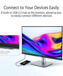 ASUS ProArt Display 27” 4K HDR Professional Monitor (PA279CRV) - IPS, UHD (3840 x 2160), 99% DCI-P3/Adobe RGB, ΔE < 2, Calman Verified, USB-C PD 96W, DisplayPort, Daisy-Chain, Height Adjustable 26 71Mg3tDsVL