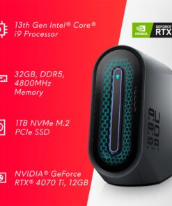 Alienware Aurora R15 Gaming Desktop - Intel Core i9-13900F, 32GB DDR5 RAM, 1TB SSD, NVIDIA RTX 4070 Ti GDDR6X, Liquid Cooling, Windows 11 Home - Dark Side of The Moon RTX 4070Ti 16 71MgSVPW5mL