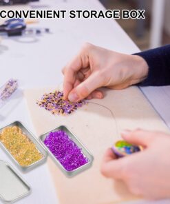 Empty Slide Top Tin Containers for Lip Balm, Crafts, Storage Kit - .25oz, 6 Pack 6 Count (Pack of 1) Sliver 21 71MgpH81CYL