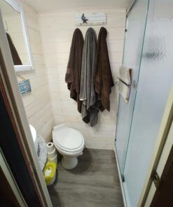 MyGift 13.4 Inch Wall Mounted Wood Nautical Theme Coat Rack with 3 Hooks and Decorative White Sand, Starfish, Seagull and Seashells Design 26 71Mh00njXcL