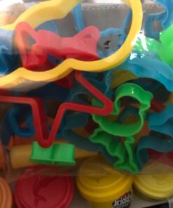 KIDDY DOUGH 40 Pack of Birthday Party Favors Bulk Dough & Clay Pack - Includes Molded Animal Shaped Lids + 40 Shapes & Numbers Dough Tools - Holiday Edition - (1oz Tubs - 40oz Total), Multi Color 27 71MhHcOoP5L 1