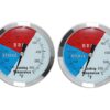 3 1/8 inch BBQ Thermometer Gauge 2 Pcs Charcoal Grill Pit Smoker Temp Gauge Grill Thermometer Replacement for Oklahoma Joe's Smokers, and Smoker Wood Charcoal Pit, Large Face Grill Thermometer 2 Pack 20 71MhP3n7LDL