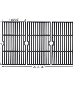 BBQ funland 17 3/4 Inch Porcelain Coated Cast Iron Cooking Grid Replacement Grates for Brinkmann and Charmglow Gas Grill, Set of 3 8 71MhQf6GRyL