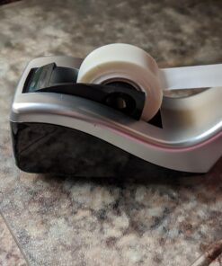 Scotch Desktop Tape Dispenser, Silvertech Two-Tone (C60-ST) 1 Count (Pack of 1) 52 71Mhs 2rJWL