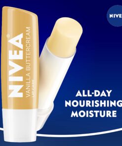 NIVEA Vanilla Buttercream Lip Care - All Day Moisturizing Lip Balm for Soft Lips - Pack of 4 27 71MiqCzEQGL