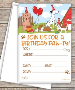 Puppy Dog Birthday Party Invitations (20 Count) With Envelopes 4 71MkLn0hCxL
