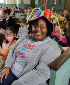 FlashingBlinkyLights Funny Clown Crazy Hat with LED Lights & Noodle Hair 16 71Mkb 9wpCL