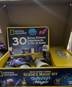 NATIONAL GEOGRAPHIC Science Magic Kit – Science Kit for Kids with 50 Unique Experiments and Magic Tricks, Chemistry Set and STEM Project, A Great Gift for Boys and Girls (Amazon Exclusive) Mega Science Magic 45 71MlHAW23IL