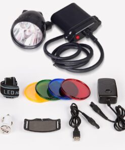 GearOZ 1000 Lumen 10W LED Coon Hunting Lights, Hunter Headlamp for Coyotes Hog Predators, Explosion Proof Mining Camping Bright Headlight Rechargeable for Night Working - with 4 Optical Filters 10.0 10 71MmFJ9KONL