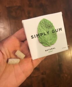 Simply Gum | Peppermint | Pack of Six (90 Pieces Total) | Plastic Free + Aspartame Free + non GMO 35 71MmoWYbDML 1