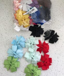 CÉLLOT 40Pcs 3 Inch Boutique Grosgrain Ribbon Pinwheel Hair Bows Alligator Clips For Girls Toddlers Accessories Teens Gifts In Pairs 40pcs/20color-A 41 71Mn8iP4jTL
