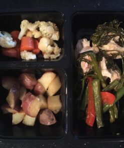 30 Value Pack - SimpleHouseware 3 Compartment Reusable Meal Prep Food Storage Container Lunch Boxes, Stackable and Dishwasher, Microwave, Freezer Safe (36 ounces) 30 Pack 32 71Mnrk43F3L