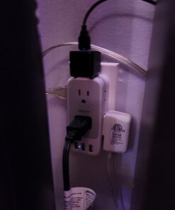Multi Plug Outlet Extender with USB, TESSAN Electrical 7 Outlet Splitter with 3 USB Wall Charger, Multiple Power Expander for Cruise, Office, Home, Dorm Essentials Gray 3 USB A 26 71MoZoURgkL
