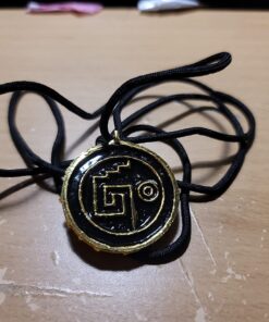 MASTER USA - COIN - Coin Necklace, Antique Gold Alloy Metal Medallion, Includes Black Nylon Neck Cord, Perfect for Cosplay, Pirates, Caribbean, Aztec, Skull, Fantasy - COIN, Small 27 71MpfD3mCvL