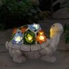 Nacome Solar Garden Outdoor Statues Turtle with Succulent and 7 LED Lights - Lawn Decor Tortoise Statue for Patio, Balcony, Yard Ornament - Unique Housewarming Gifts 9 71Mq0xq6M4L