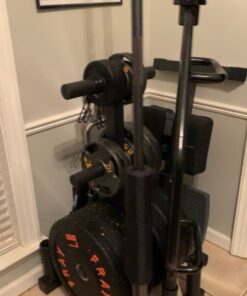 Olympic 2-inch Weight Plate Tree Rack with 6 Barbell Holders - Holds Up to 800 lbs. of Olympic Weight Plates – Workout & Lifting Equipment for Professional & Home Gym Storage Use - Assembly Required 28 71MqgXCs0wL