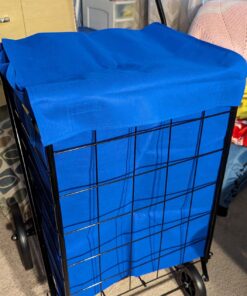 PrimeTrendz TM Jumbo Liner securely to Your shopping cart Using Loop Fasteners. (This Listing is only for The Liner Cover Insert, shopping cart not Included). Blue 7 71Mqp49bS9L
