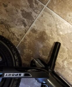 Strider 12” Sport Bike - No Pedal Balance Bicycle for Kids 18 Months to 5 Years - Includes Safety Pad, Padded Seat, Mini Grips & Flat-Free Tires - Tool-Free Assembly & Adjustments STRIDER Black 23 71Msiy2oPsL