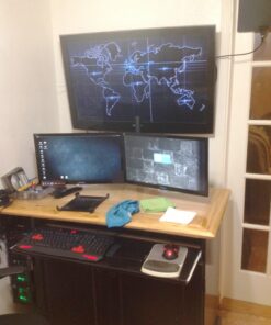 VIVO Adjustable Under Desk and Wall PC Mount, Computer Case CPU Holder with Swivel Action and Secure Locking, Black, MOUNT-PC01 92 71MsvFXJLL