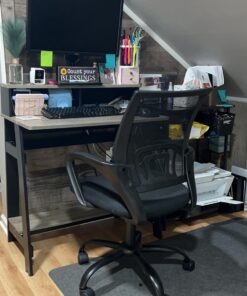 Office Chair Ergonomic Cheap Desk Chair Mesh Computer Chair Lumbar Support Modern Executive Adjustable Stool Rolling Swivel Chair for Back Pain (Black) Black 31 71MtRFx70DL