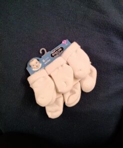 Gerber Baby Girls' 6-Pair Sock 0-3 Months White 20 71MtSvEr9QL