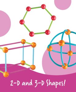 Learning Resources Dive into Shapes! A Sea and Build Geometry Set, 129 Pieces Multicolor 17 71MteIvESfS