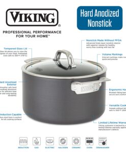 Viking Culinary Hard Anodized Nonstick Cookware Set, 10 Piece, Dishwasher, Oven Safe, Works on All Cooktops including Induction 29 71MtiJuT69L