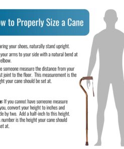 DMI Walking Cane and Walking Stick for Adult Men and Women, FSA Eligible, Lightweight,Ergonomic Hand Grip and Wrist Strap Bronze 1 15 71Mty8QfSbS