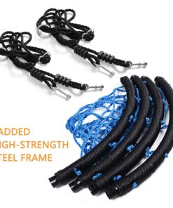 HYCLAT Saucer Tree Swing - 40”Spider Web Tree Swing Net Swing Platform Rope Round Swing 70" Detachable Nylon Rope Swivel, Max 600 Lbs Capacity, Extra Safe and Durable for Kids 17 71MtzEJ7x2L