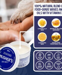 Alternative view of Musher's Secret Dog Paw Wax 200 g (7oz) - Moisturizing Dog Paw Balm that Creates an Invisible Barrier That Protects and Heals Dry Cracked Paws - All-Natural with Vitamin E and Food-Grade Ingredients