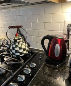 Hamilton Beach Electric Tea Kettle, Water Boiler & Heater, 1.7 Liter, Cordless Serving, 1500 Watts for Fast Boiling, Auto-Shutoff and Boil-Dry Protection, Red (40885) 1.7 L 25 71MvCFpIMHL