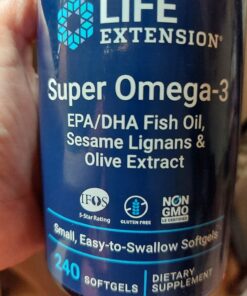 Life Extension Super Omega-3 EPA/DHA Fish Oil, Sesame Lignans & Olive Extract - Omega 3 Supplement - For Heart Health and Brain Support - Gluten Free, Non-GMO - 240 Easy-to-swallow Softgels 19 71MvUyBhjL